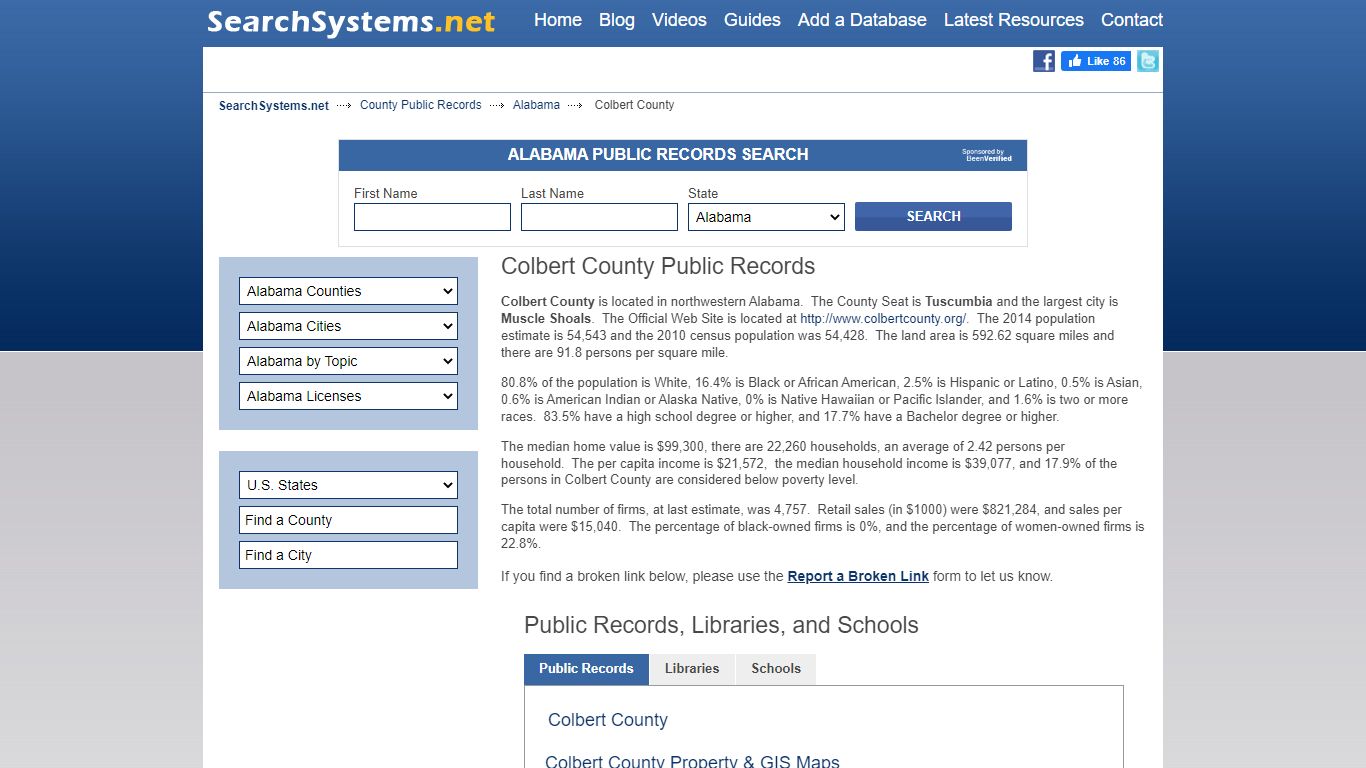 Colbert County Criminal and Public Records